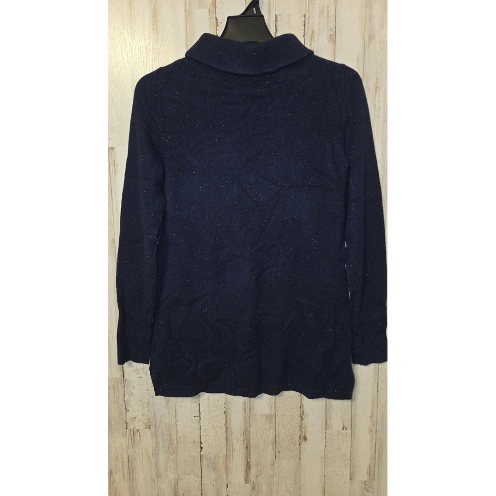 Talbots size XS Mock Crew 1005 cashmere Sweater Pullover Speckle Blue